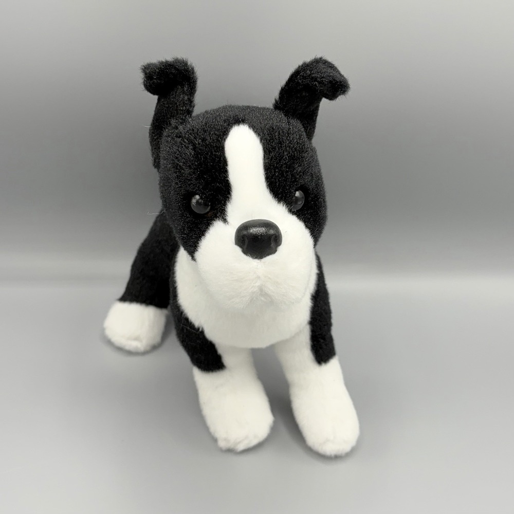 Douglas Cuddle Toy Realistic Quincy Boston Terrier Stuffed Animal Dog Small 8"